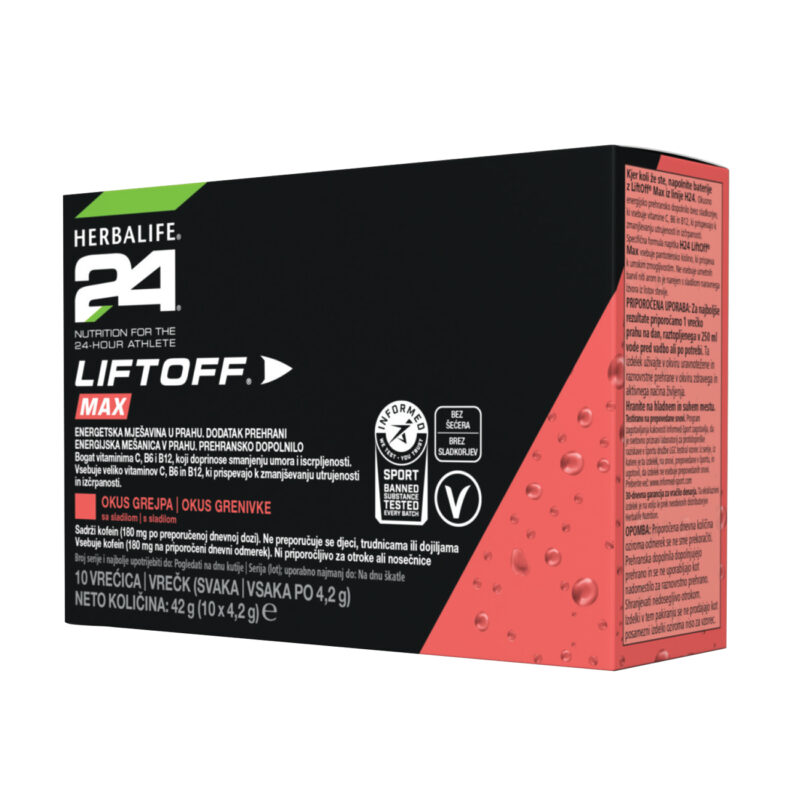 H24 LiftOff Max energetska mješavina u prahu okus grejpa 10 vrećica x 4,2 g.